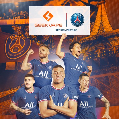 基克纳(GEEKVAPE)成为巴黎圣日尔曼俱乐部全球官方合作伙伴 基克纳(GEEKVAPE)成为巴黎圣日尔曼俱乐部全球官方合作伙伴